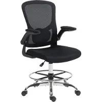 Novavision Zeichenstuhl mit Lendenstütze, höhenverstellbar, drehbar, für Homeoffice, Studio, Kunstprojekte, Schwarz On-Site