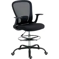 Novavision Bürostuhl Höhenverstellbar Schreibtischstuhl mit verstellbarer Fußring, Lendenwirbelstütze, 62 x 59 x 119 cm, Schwarz