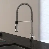 Sanitary Brands Kronenbach Lima Professional Einhebel Küchenarmatur mit schwenkbarem, flexiblen Auslauf, Handbrause mit 2 Strahlarten