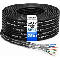 B.e.s.t Germany B.E.S.T. CAT 7 Outdoor Netzwerkkabel 25 m Duplex S/FTP 10 Gbit/s 1000 MHz Kupfer LSZH Schwarz