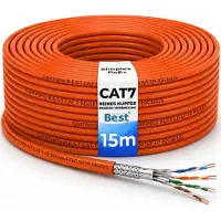 B.e.s.t Germany B.E.S.T. CAT 7 Netzwerkkabel 15 m Simplex S/FTP 10 Gbit/s 1000 MHz Kupfer LSZH Orange