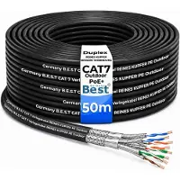 B.e.s.t Germany B.E.S.T. CAT 7 Outdoor Netzwerkkabel 50 m Duplex S/FTP 10 Gbit/s 1000 MHz Kupfer LSZH Schwarz
