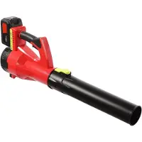 LTPRTZ Accu-Blasegerät – Elektrisches Werkzeug – Reinigung des Gartens – Starker Luftstrom – 2 Batterien – Schwarz, Rot