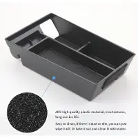 Markenlos Mittelkonsole Aufbewahrungsbox für Auto - Organizer für Armlehne mit Antirutschmatte (Schwarz)