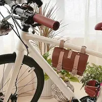 Markenlos Lenkertasche Fahrrad wasserdicht, Polyurethan, Braun