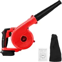 LTPRTZ Kabelloser Laubbläser – Leistungsstarker Gebläse – Reinigung des Gartens – Verstellbare Geschwindigkeit – 1,3 kg – Rot