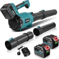 LTPRTZ Accu-Blätterbläser - Elektrischer Laubbläser - Gartenpflege - Leistungsstark mit 23.000 U/min - 77 cm - Schwarz