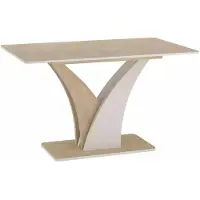 Furnlux Classic FURNLUX Esszimmer-tisch Vento Beige 120 Cm / Hauptfarbe: Beige / Abmessungen: 120 x 76 x 68 cm