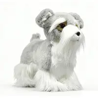 Merkloos Schnauzer-Plüschtier – 27 cm, weich und realistisch