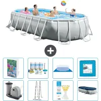 Intex Prism Frame Pool Oval - 503x274x122 cm - 7-teilig S536