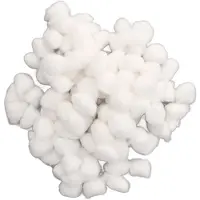 Markenlos Hamsterbett aus Baumwollbällen, handgemacht, flauschig, warm, weiß
