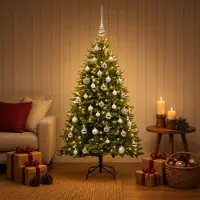 Syfax Künstlicher Weihnachtsbaum mit Kugel 150 cm 150 LEDs
