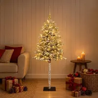 Syfax Künstlicher Weihnachtsbaum mit Kugel 150 cm 150 LEDs