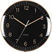 Karlsson - Wanduhr Esencia Dome - Schwarz - 30x30x5 cm