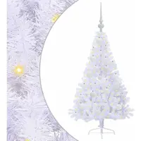 Syfax Künstlicher Weihnachtsbaum Weiß 120 cm PVC und Stahl
