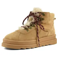 Colors of california Damen-Schnürboots aus Veloursleder in Camel HC.BODIE01-TAN