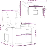 vidaXL Relaxsessel Creme Stoff