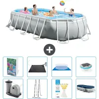 Intex Prism Frame Pool Oval - 503x274x122 cm - 7-teilig S598