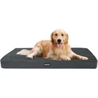 Merkloos Orthopädisches Hundebett Hundekissen Hundematte - 112 cm - Waschbar - Rutschfest - Dunkelgrau