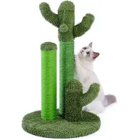 Merkloos Kratzbaum Katzenkratzbaum Kratzsäule - Kaktus - Grün - L 42 x 68,5 cm - Drei Stämme in einem Set