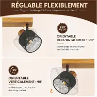 ZMH Deckenstrahler 2 flammig E14 Deckenspots Deckenlampe Schwarz Küchenlampe Metall Spotleuchte Deckenleuchte Spots für Küche Schlafzimmer Wohnzimmer