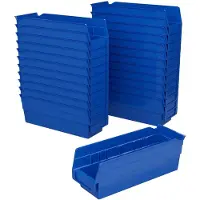 OEM Stapelbare Aufbewahrungsbox, 24 Stück, transparent, blau