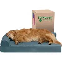 Dripio Kühlgel-Hundebett L-Form, Jumbo/XL, Bluestone, waschbar