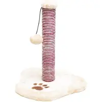 Merkloos Kratzbaum Kratzsäule Katzenkratzbaum - 39 cm - Einzelstange - Mit Spielball - Beige