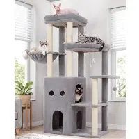 Merkloos Kratzbaum Katzenkratzbaum Kletterbaum - Lichtgrau - Modell HCT055W