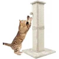 Merkloos Katzenkratzbaum - Sisal - 81 cm - Beige - Mit Spielball für Katzen und Kätzchen