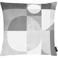 Apelt Dekokissen "Yann", grau (grau, bedruckt), B:46cm H:0,5cm L:46cm, Polyester, Dekokissen_Sitzkissen_Kissenhüllen, Dekokissen