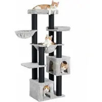 Dripio Kratzbaum 164 cm, 7 Ebenen, 13 Stämme, für große Katzen