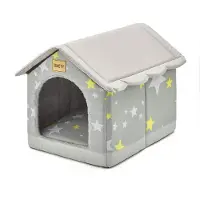 Dripio Indoor Hundehütte M, Hundehöhle für Katzen & Welpen, Grau