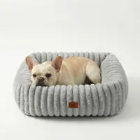 Dripio Hundebett für kleine und mittlere Hunde, Grau, M