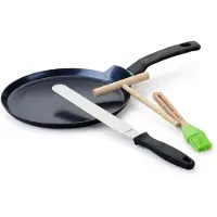 Fackelmann Candlemas-Crêpe-Maker-Set - - BRANDAO - Ø 26 cm - 3 Utensilien