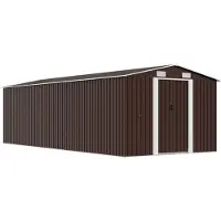 vidaXL Gerätehaus 257x580x181 cm Metall Braun