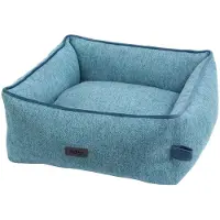 Dripio Komfortbett LINOU eckig, blau, 75x60x23 cm