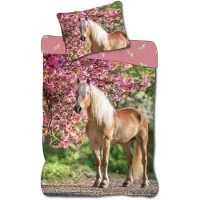 BrandMac Pferd Cherry Blossom Bettbezug 140×200cm, 70×90 cm