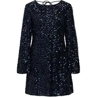 Object Pailletten Minikleid Blau L