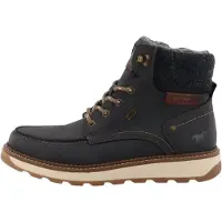 Mustang Winterboots SHOES "Stiefelette", Herren, Gr. 46, Warmfutter, anthrazit, Lederimitat, Textil, Schuhe Winterboots, Schnürboots mit modischem Filzbesatz am Schaftrand