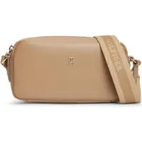 Tommy Hilfiger Damen Crossbody Bag Tasche Essential mit verstellbarem Tragegurt, Beige (Safari Canvas), Einheitsgröße