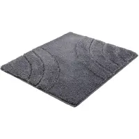 Kleine wolke Badematte "»Saturn«, Badvorleger, Badezimmer Teppich", grau (anthrazit), H:25mm, Polyacryl, Badematten, Badematte, Badteppich, Uni Farben, modernes Design, Hoch-Tief Effekt