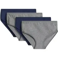 Bonprix Panty , Damen, Gr. 48/50 (XL), grau (dunkelblau, grau meliert), Obermaterial: 95% Baumwolle, 5% Elasthan, Unterhosen Panty, aus Baumwolle und Elasthan, bequeme Passform, Maxipanty-Schnitt
