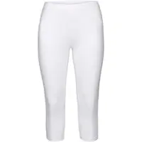 Sheego Leggings "Leggings Caprileggings mit Gummizugbund", Damen, Gr. 48, Normalgrößen, weiß, Basic, Hosen Leggings, in Capri-Länge