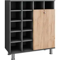 Vicco Wäscheschrank Fynn Anthrazit/Goldkraft Eiche 78.4 x 91.6 cm, Model 54355