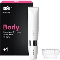 Braun Body Mini-Trimmer Damen Haarentfernung BS1000 Weiß SCHNELL und EINFACH