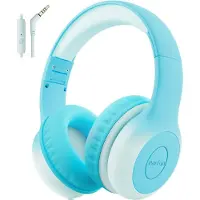 EarFun Kinder Kopfhörer mit Kabel Lautstärkebegrenzung 85 94 DB LAUTSTÄRKEREGULIERUNG Himmelblau Klinke 1