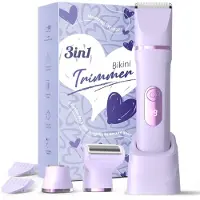 CLeanwise Rasierer Damen 3-in-1 Intimrasierer für Frauen für Körper und Intimbereich mit LED-Anzeige Damenrasierer elektrisch IPX7 Wiederaufladbar