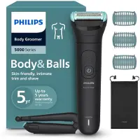 Philips Bodygroom 5000 für Herren mit Dreifachschutz-Rasiersystem elektrisch trimmen und rasieren im Neu BG5000 3x Kammaufsätze Rückengriff Reisebeutel