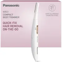 Panasonic ES-WR51 Bikini-Trimmer Haarentferner für Frauen Damenrasierer trocken Batteriebetrieben Epilierer Körpertrimmer Reinigungsbürste Kompakter Body-Trimmer